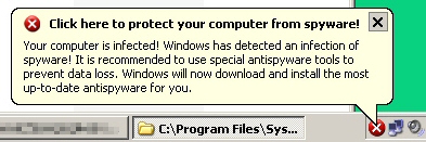 Your computer is infected! Windows has detected an infection of spyware! It is recommended to use special antispyware tools to prevent data loss. Windows will now download and install the most up-to-date antispyware for you.