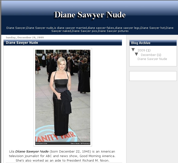 Diane sawyer nude.